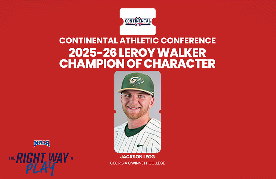 Georgia Gwinnett College&rsquo;s Jackson Legg Receives 2025-26 CAC LeRoy Walker Champion of Character Award