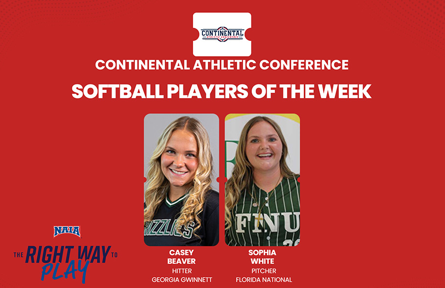 Georgia Gwinnett, Florida National Players Earn CAC Softball Players of the Week Honors