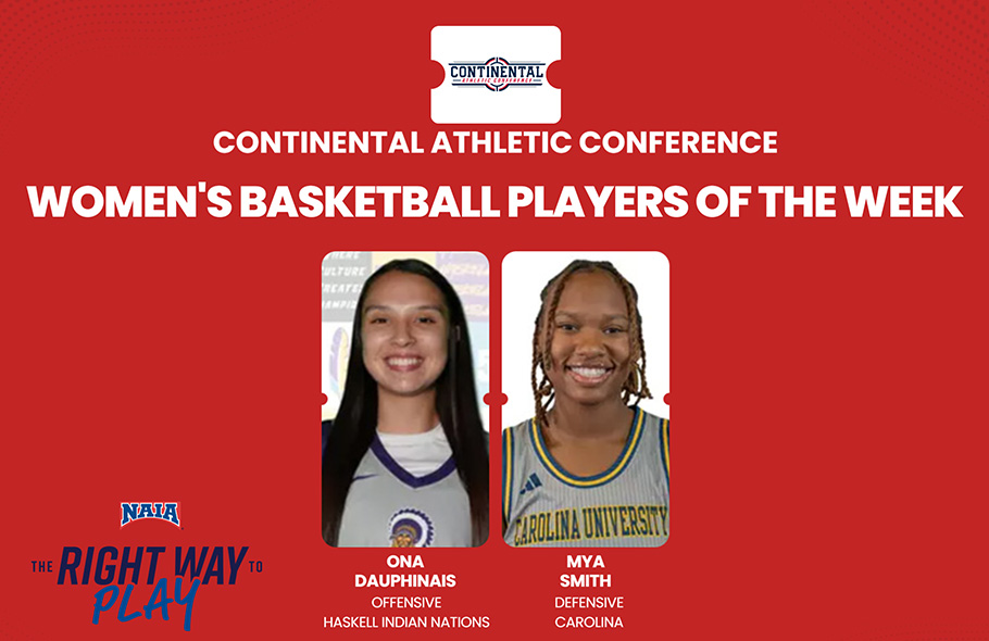 Haskell Indian Nation&rsquo;s Dauphinais, Carolina&rsquo;s Smith Earn Final January CAC Women&rsquo;s Basketball Players of the Week Honors